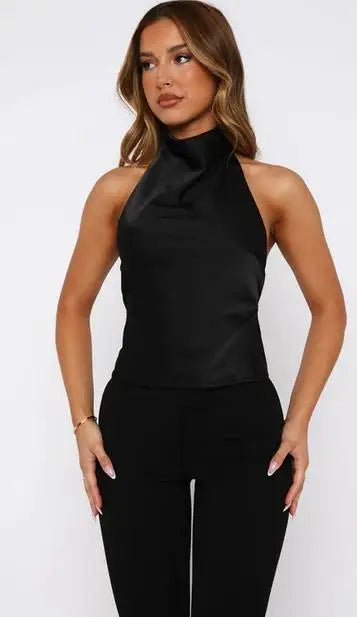 Halter Satin Top