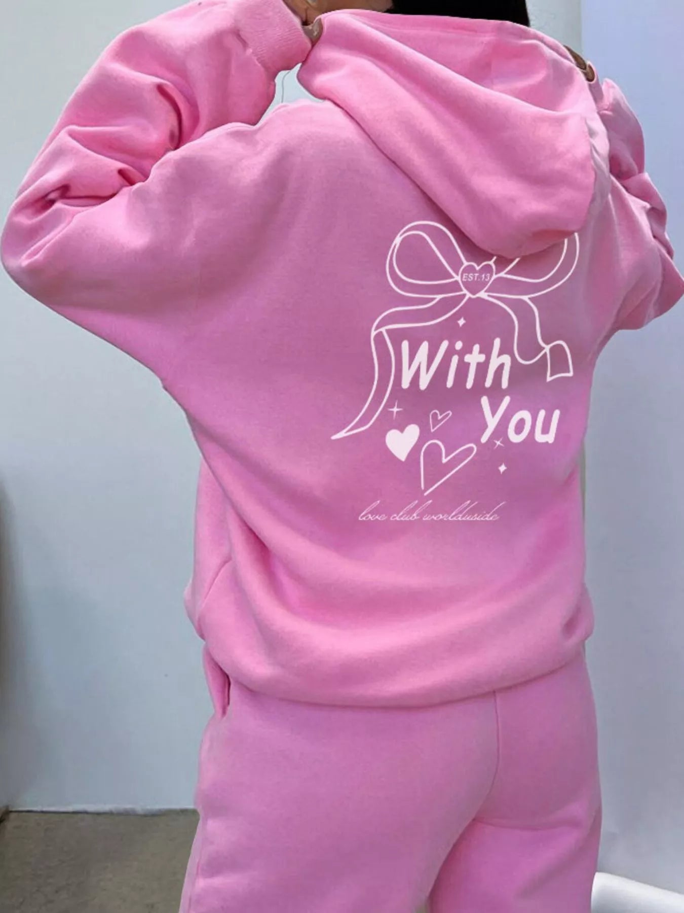 Dropped Shoulder Hoodie and Pants Set