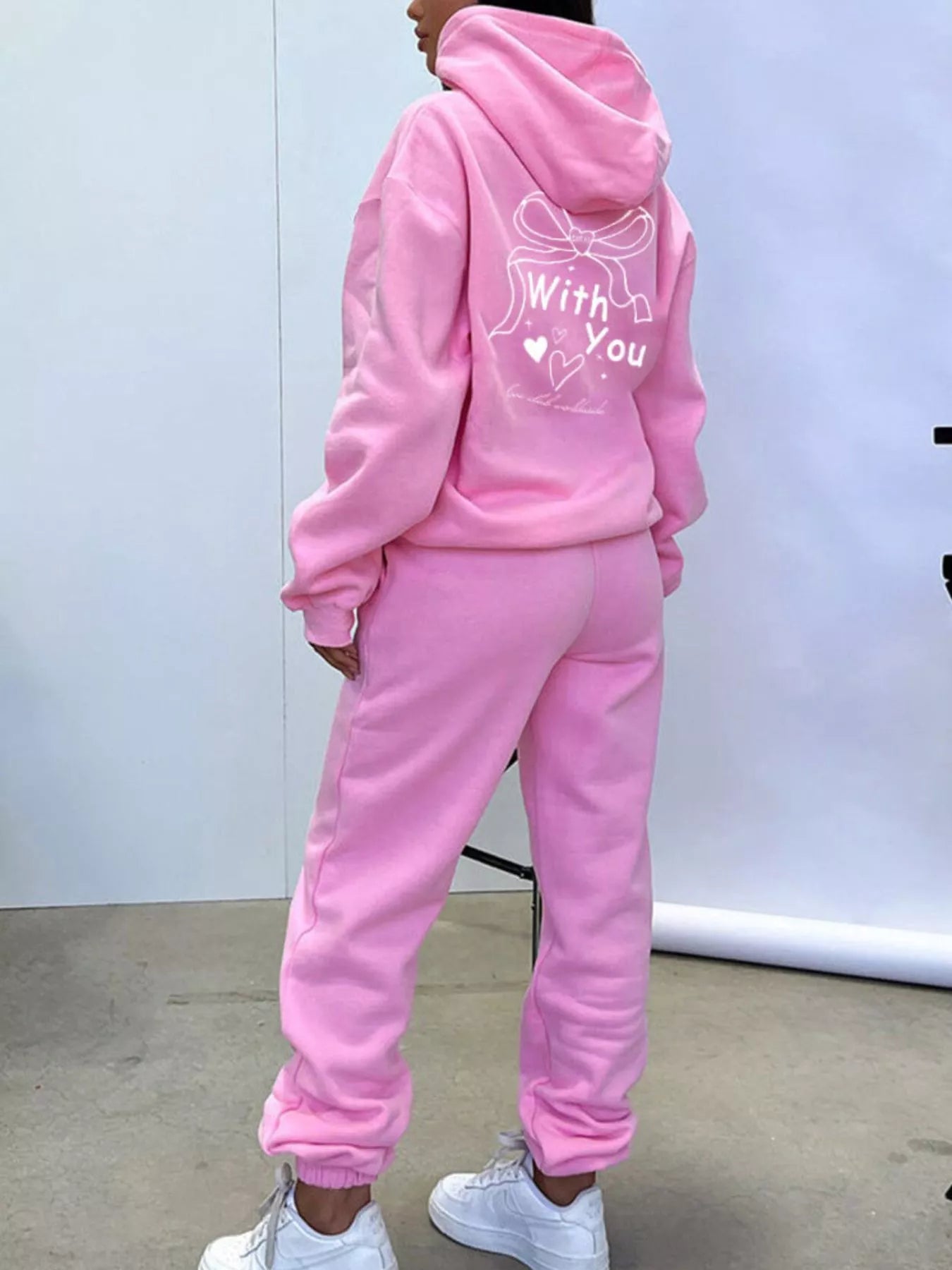 Dropped Shoulder Hoodie and Pants Set