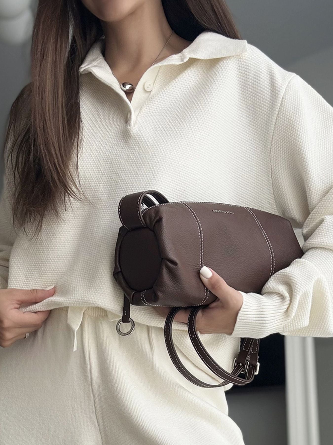 Polo Collar Top and Pants or Skirt Knit