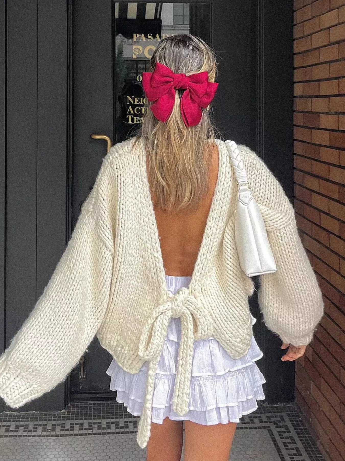 Chunky Knit Tie-Front Cardigan