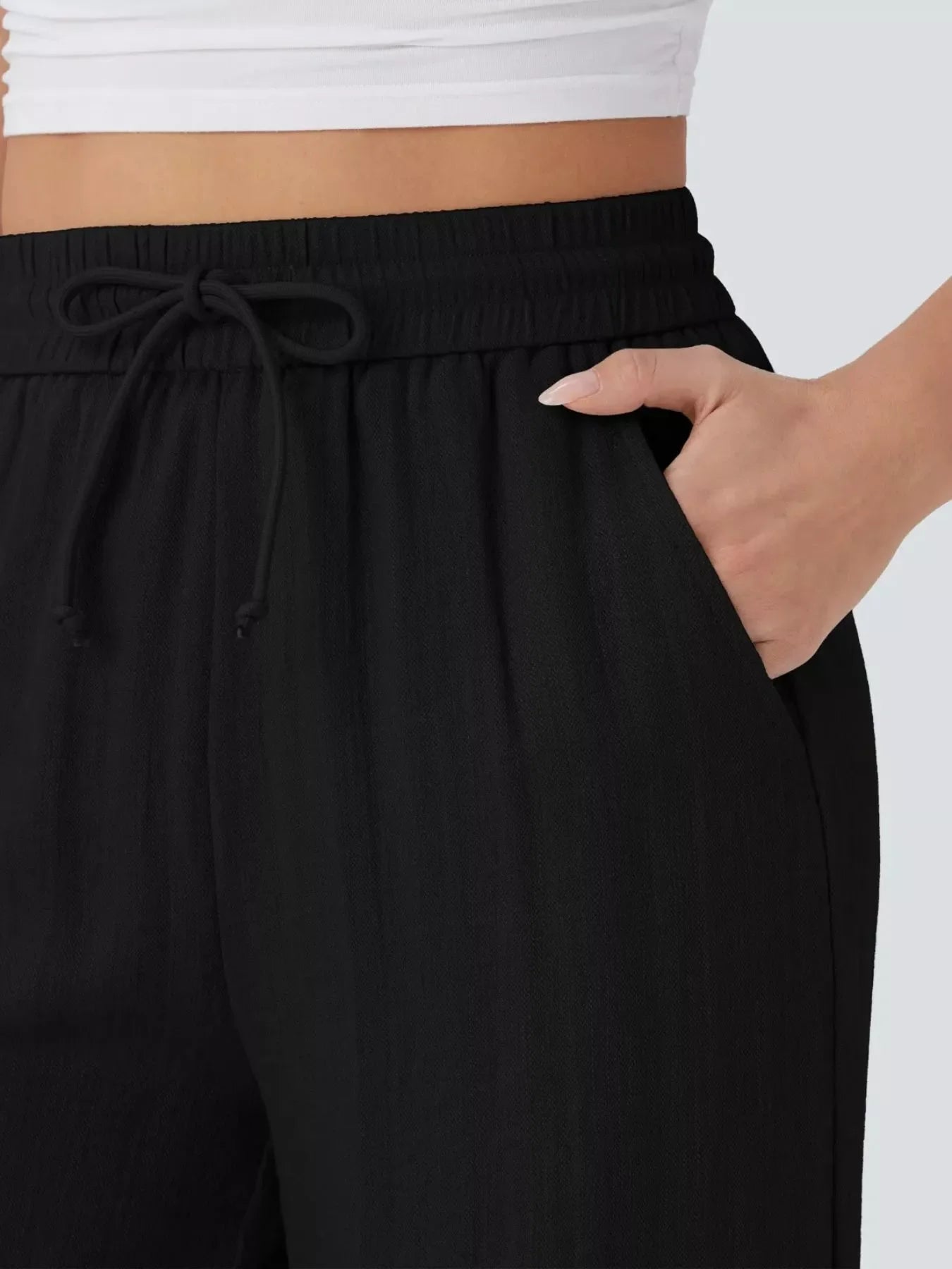 Wide Leg Drawstring Pants