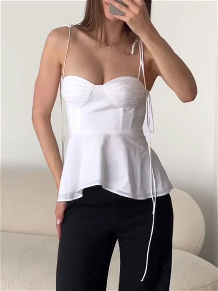 Smocked Strappy Cami Top
