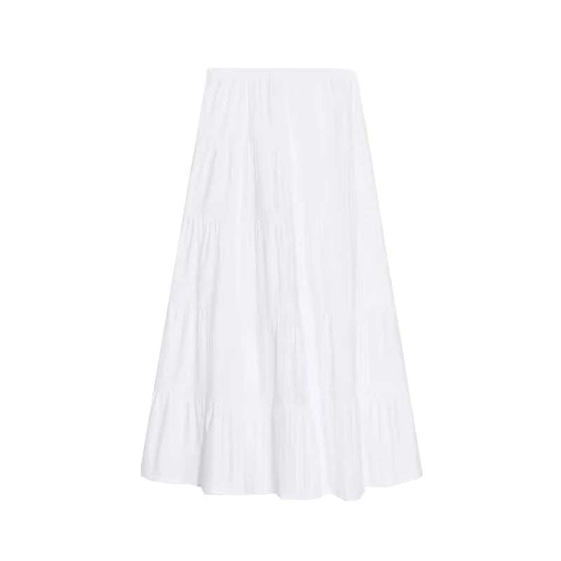 Layered High Waist Maxi Skirt