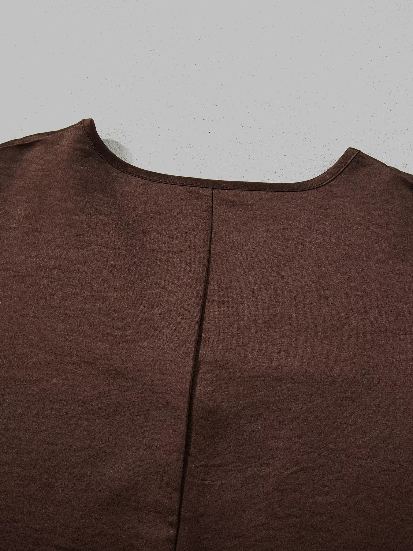 Braided V Neck Long Sleeve Loose Top and