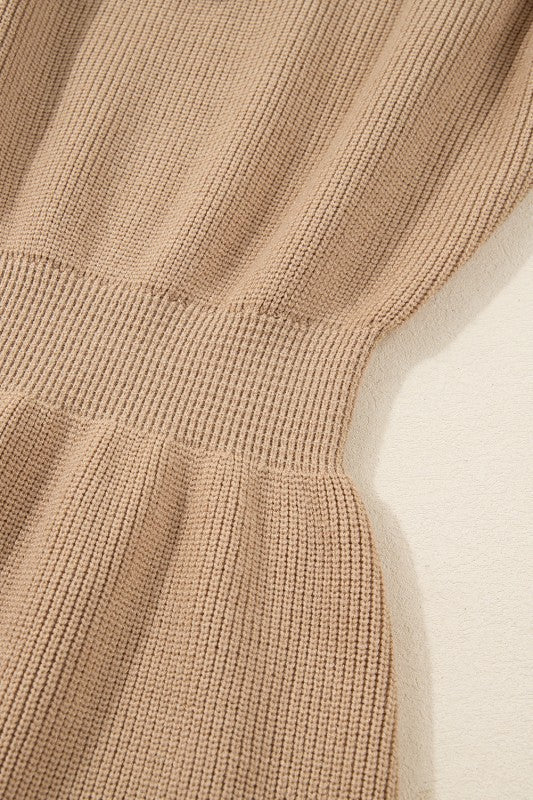 Zariah Embellished Keyhole Ribbed Sweater Dress