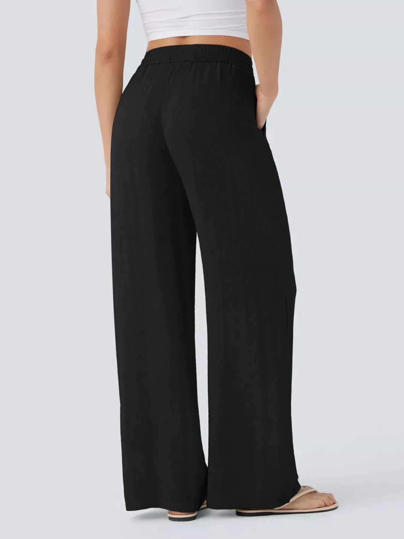 Wide Leg Drawstring Pants