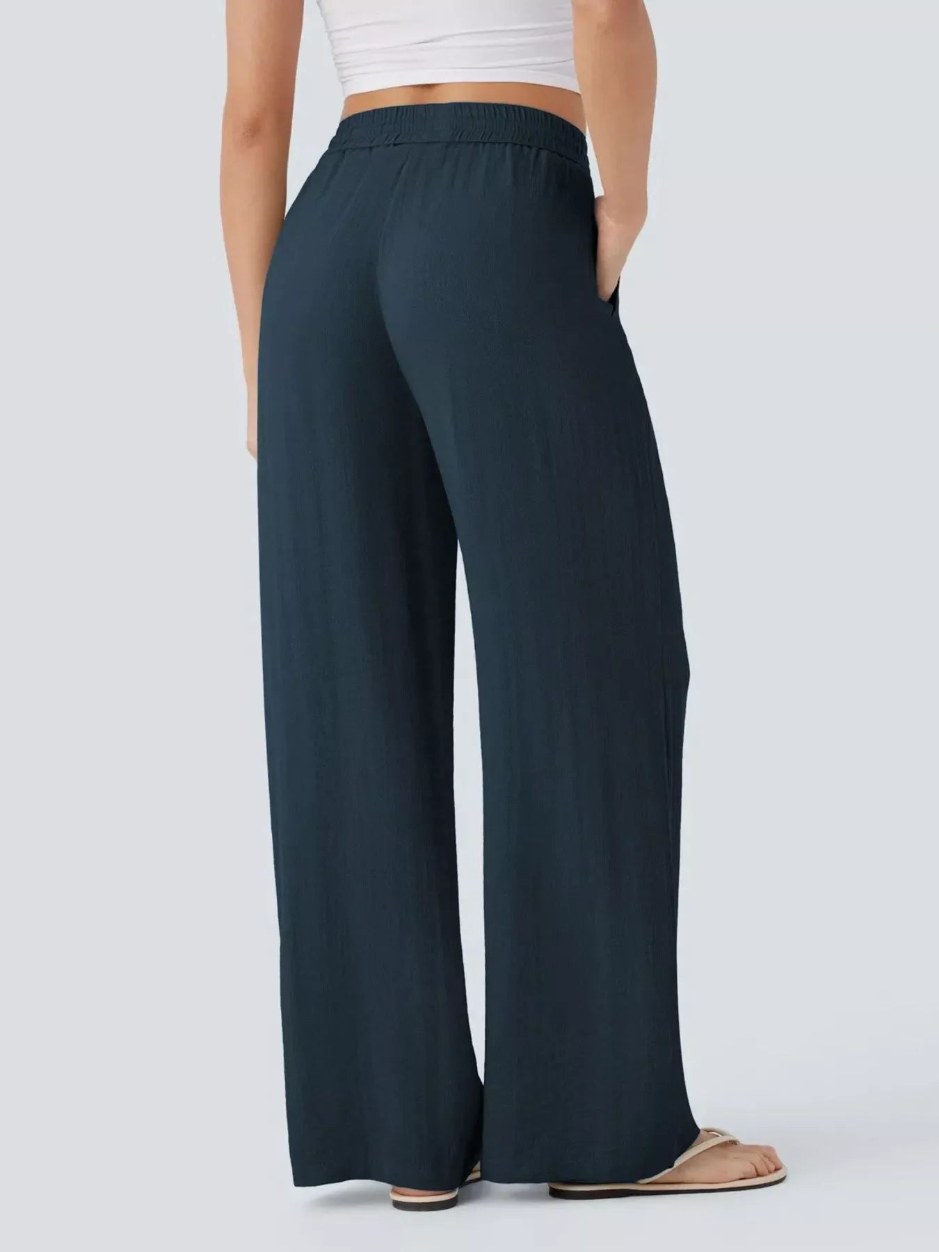 Wide Leg Drawstring Pants